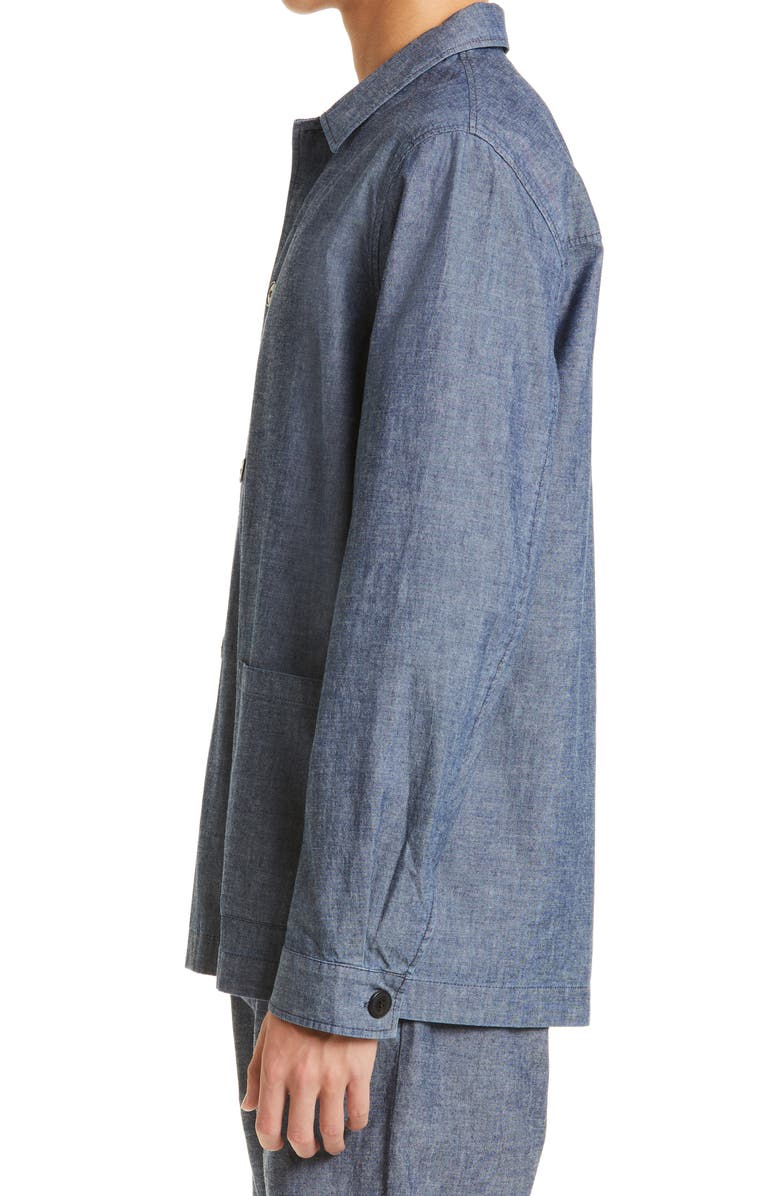 Sunspel Men's Chambray Button-Up Chore Jacket, Alternate, color, 