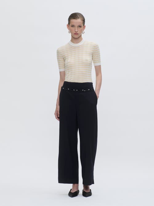 Callas Milano Deeda Crewneck Stripes Sweater Yellow In Yellow