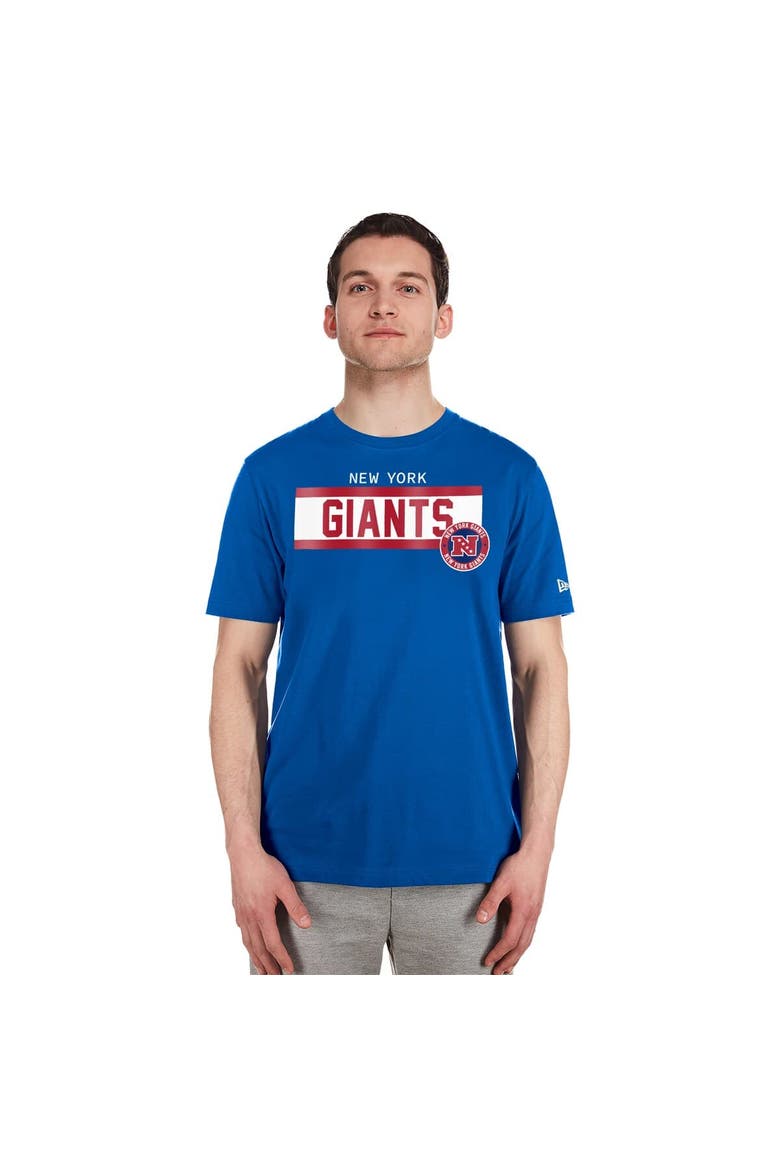 Men's New Era  Blue New York Giants 3rd Down High Density Print T-Shirt, Alternate, color, Blue