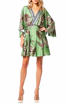 CIEBON Avaele Belted Long Sleeve Wrap Dress