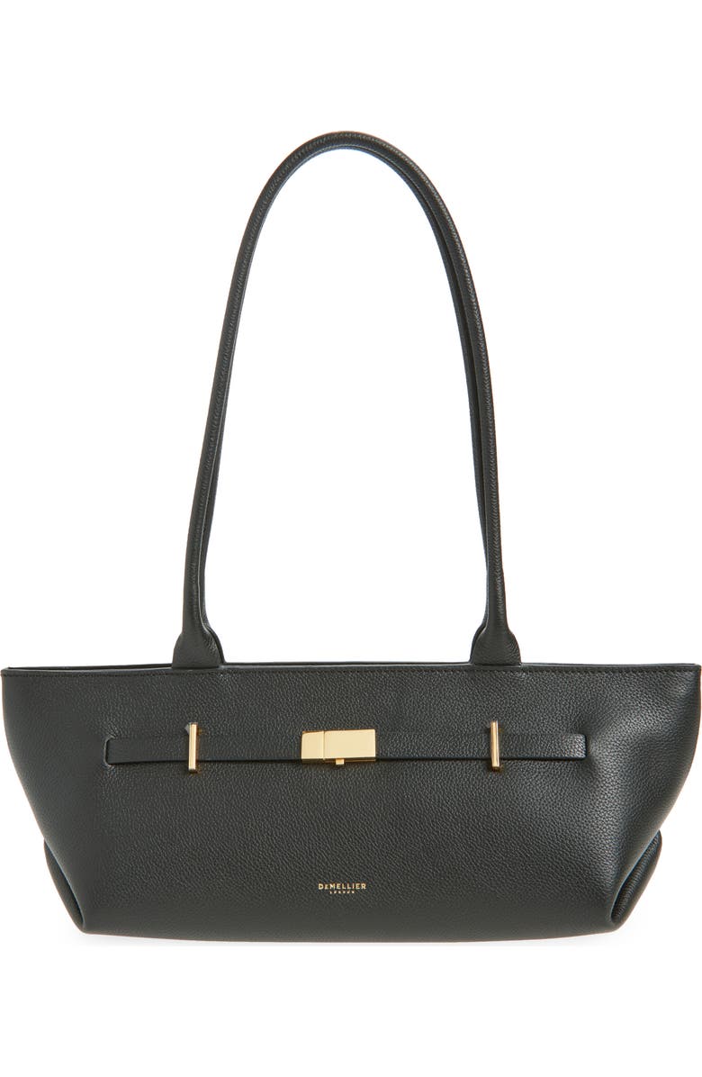 DeMellier The New York Leather Shoulder Bag, Main, color, Black