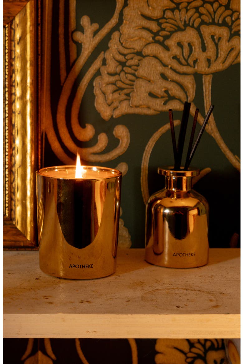 Metallic Reed Diffuser APOTHEKE Apricot Red Currant Mini Scented Candle and Reed Diffuser Duo ...