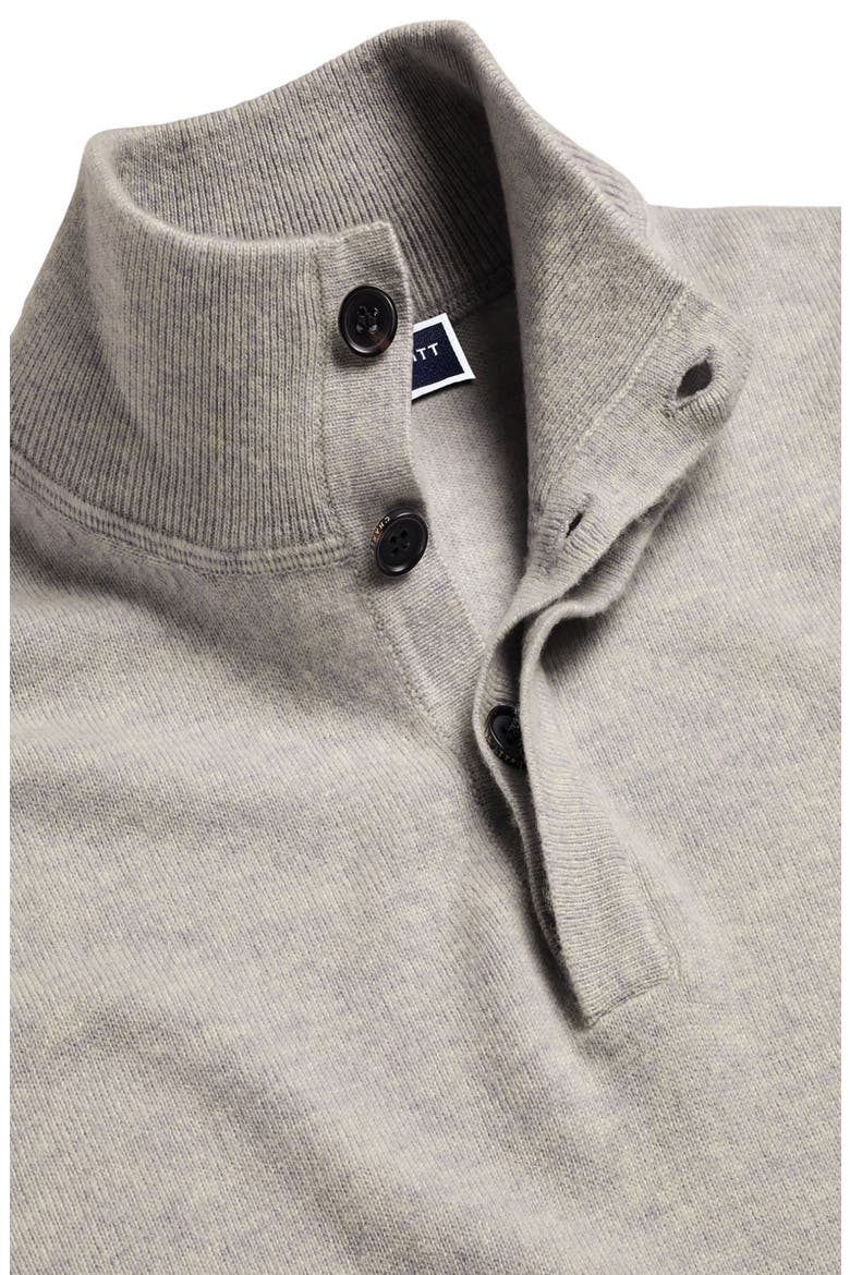 Merino/Cashmere Button Neck, Alternate, color, SILVER GREY