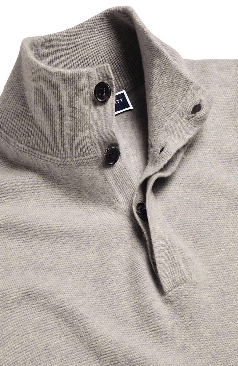 Charles Tyrwhitt Merino Wool & Cashmere Button Neck Sweater, Alternate, color, 