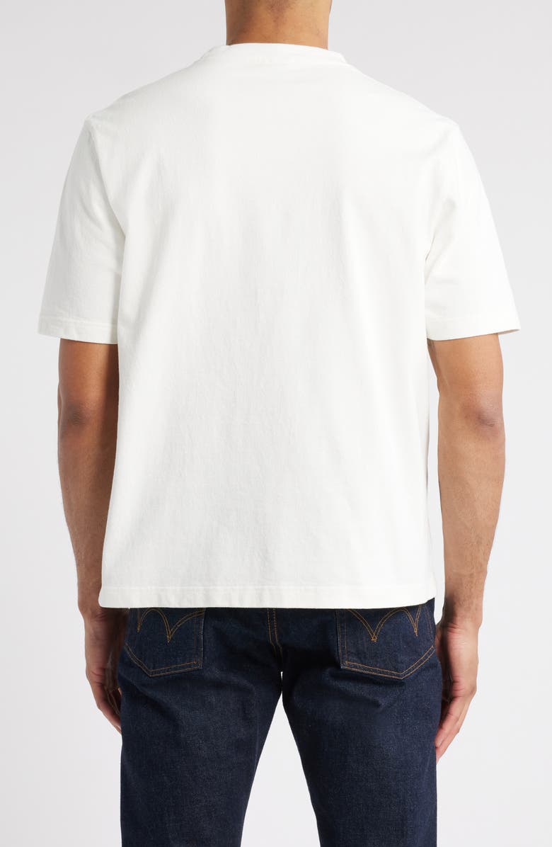 EDWIN Solid White Cotton T-Shirt, Alternate, color, White
