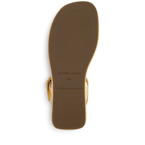 Bernardo Footwear Tucson T-strap Sandal In Gold