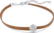 CZ by Kenneth Jay Lane Pavé Cubic Zirconia Sunflower Choker Necklace
