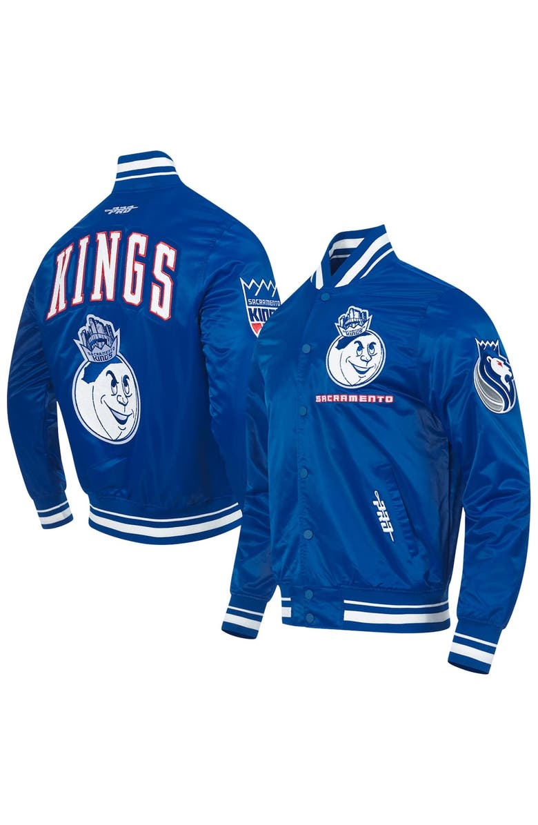 PRO STANDARD Men's Pro Standard Blue Sacramento Kings 2024/25 City Edition Chenille Satin Full-Snap Jacket, Alternate, color, 