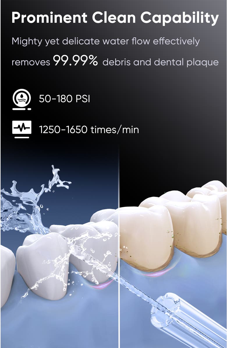 MySmile LP233 Pro UVC Countertop Water Flosser with DY156 Essential Electric Toothbrush Bundle, Alternate, color, Open Grey