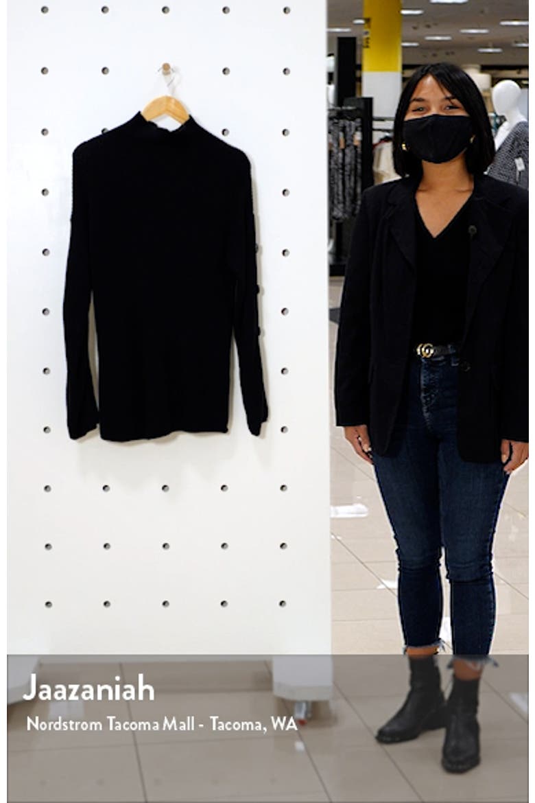 Button Detail Mock Neck Sweater video