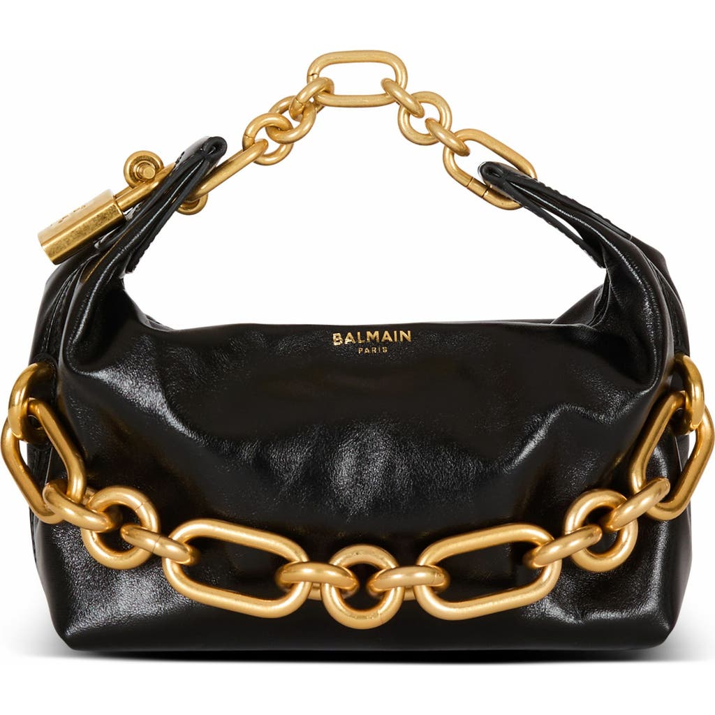 Balmain Sync Mini Bag In Calfskin Leather