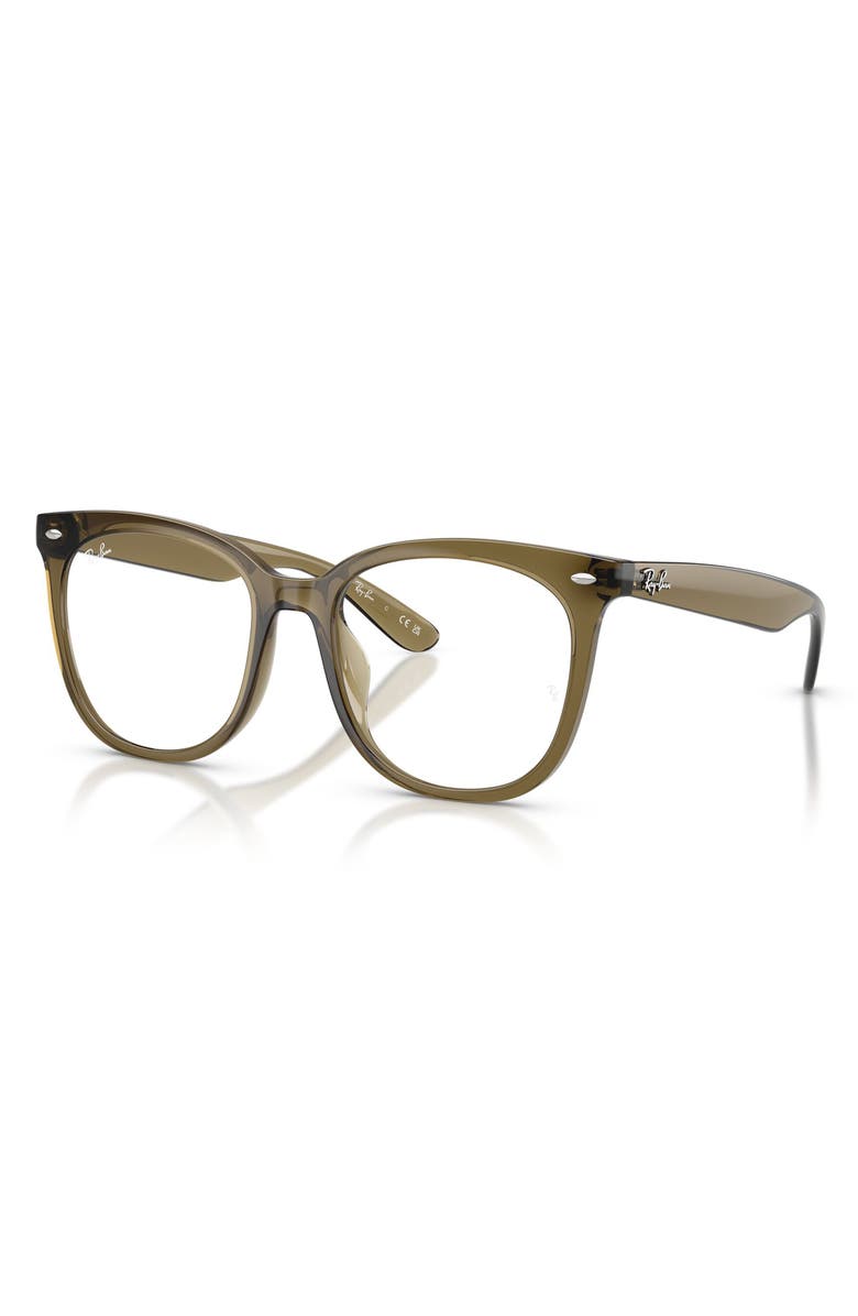 Ray-Ban 53mm Square Optical Glasses, Alternate, color, Green