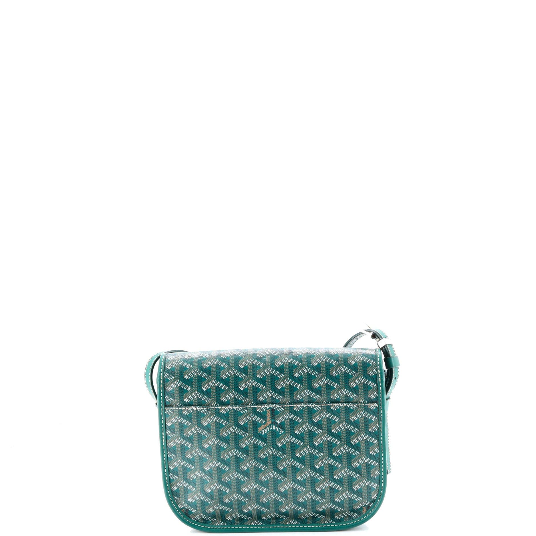 Belvedere Messenger Bag Coated Canvas with Leather PM, Alternate, color, Green