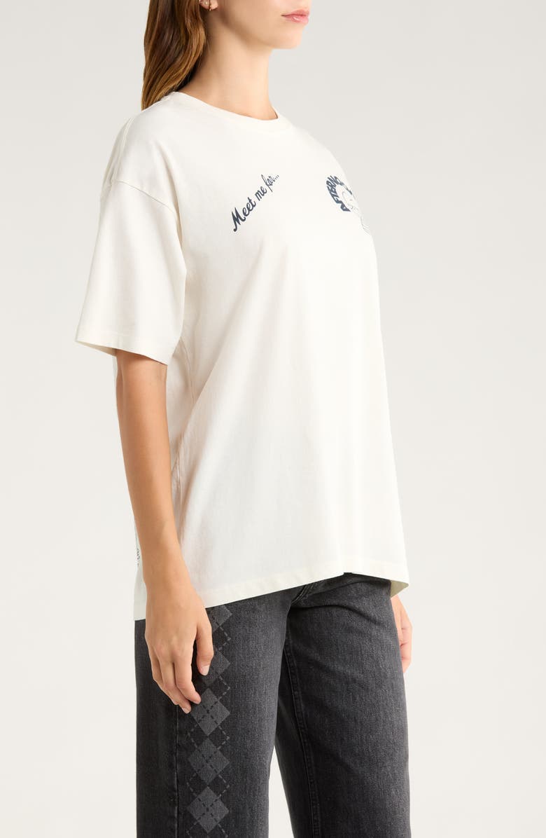 Damson Madder Afternoon Tea Organic Cotton Boyfriend T-Shirt, Alternate, color, White