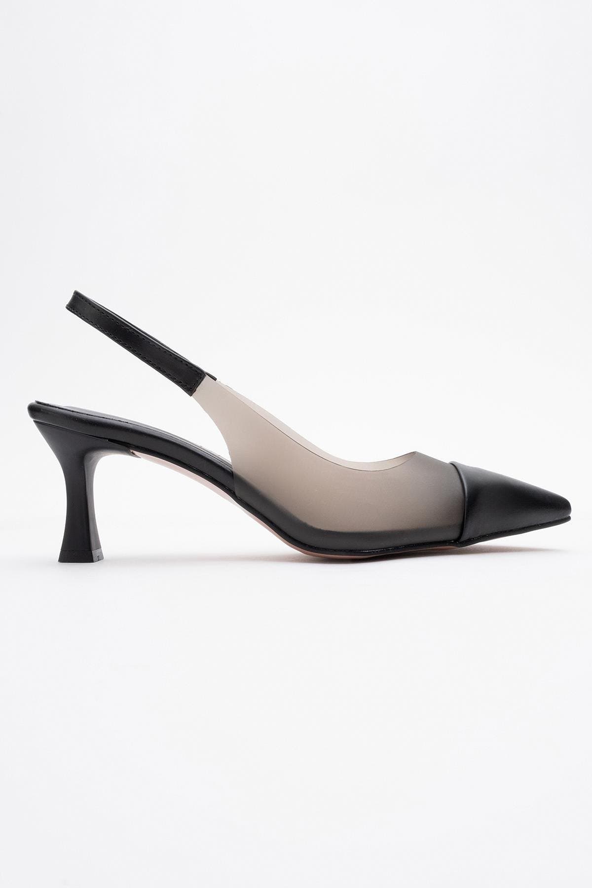 Prologue Shoes Moore Transparent Pointed Toe Pump, Alternate, color, Black