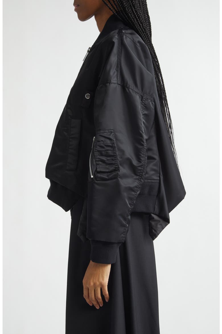 Nylon Twill Jacket, Alternate, color, BLACK