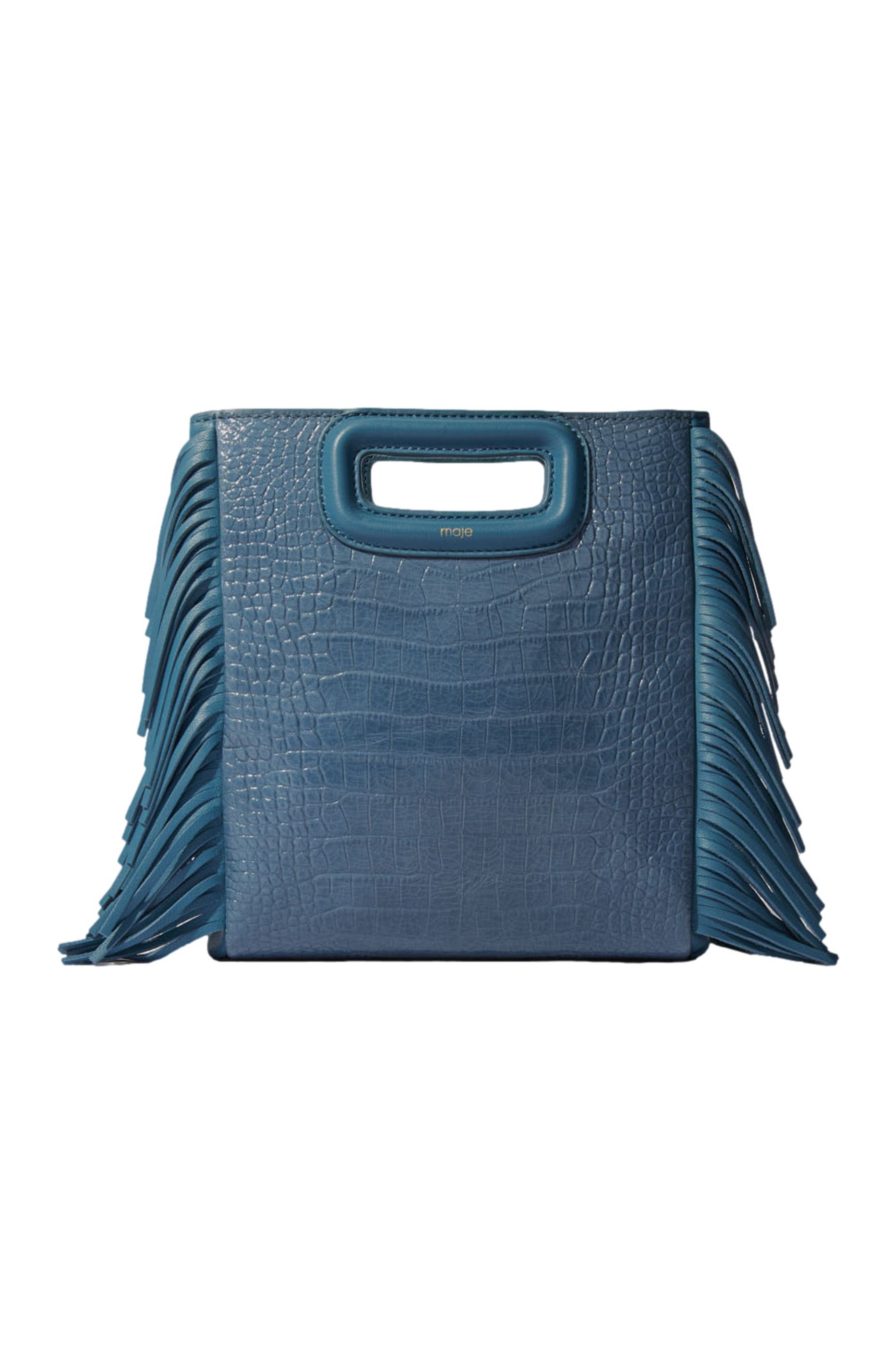 maje Mock croc M bag, Main, color, 