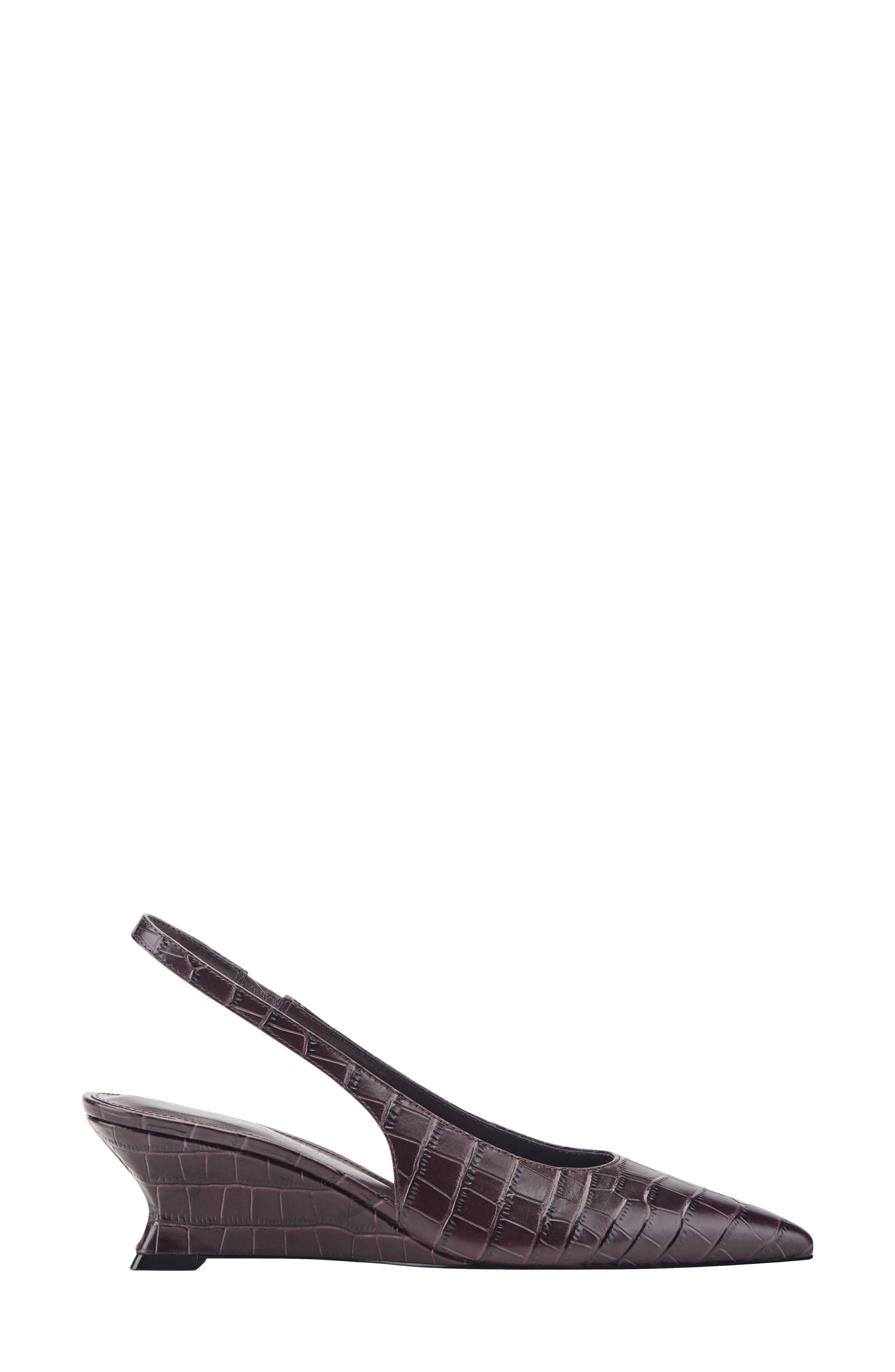 Taten Slingback Pointed Toe Wedge Pump, Alternate, color, DARK RED 600