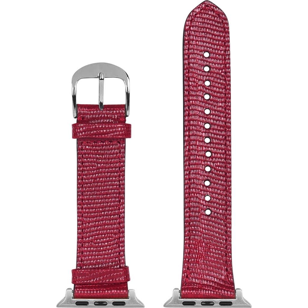 Hyer Goods Upcycled Leather Apple Watch Band In Multi