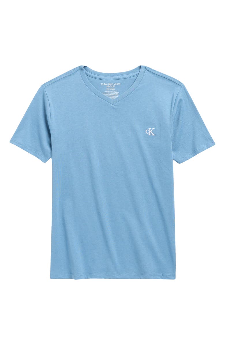 Calvin Klein Kids' Monogram V-Neck T-Shirt, Main, color, 