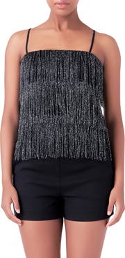 Endless Rose Beaded Fringe Top