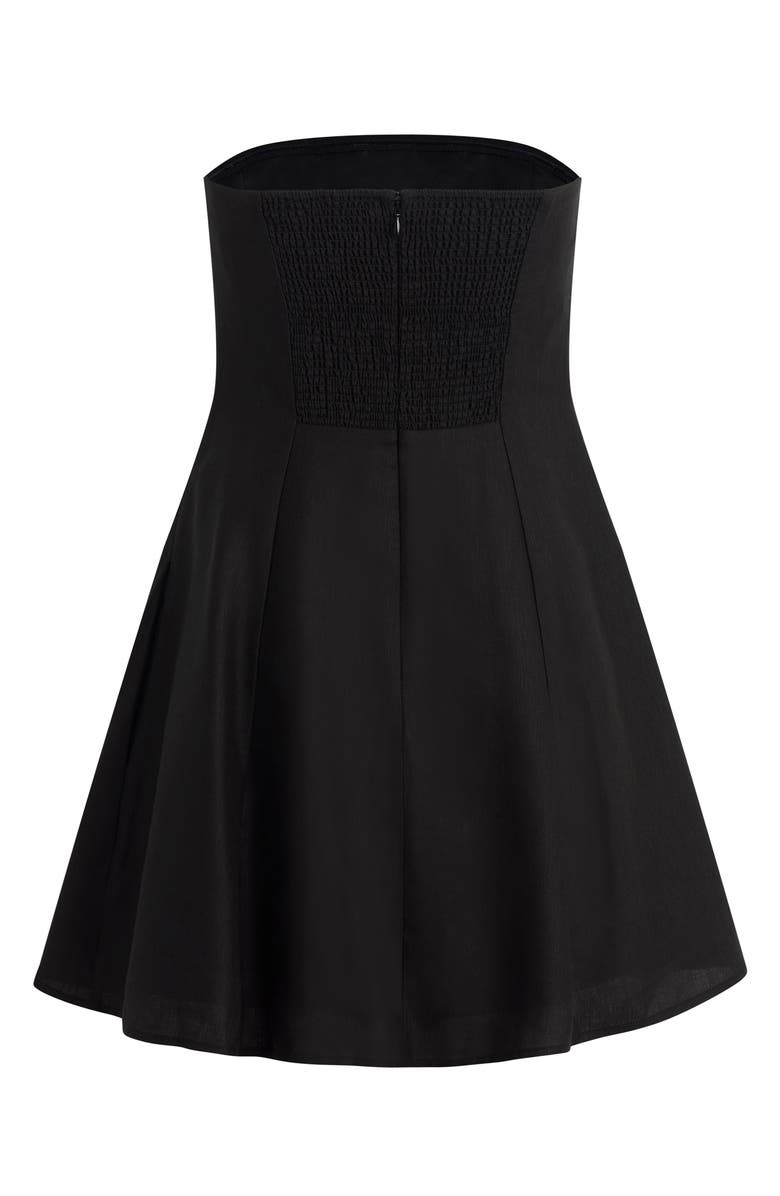 Favorite Daughter The Favorite Strapless Flare Linen Minidress, Alternate, color, 