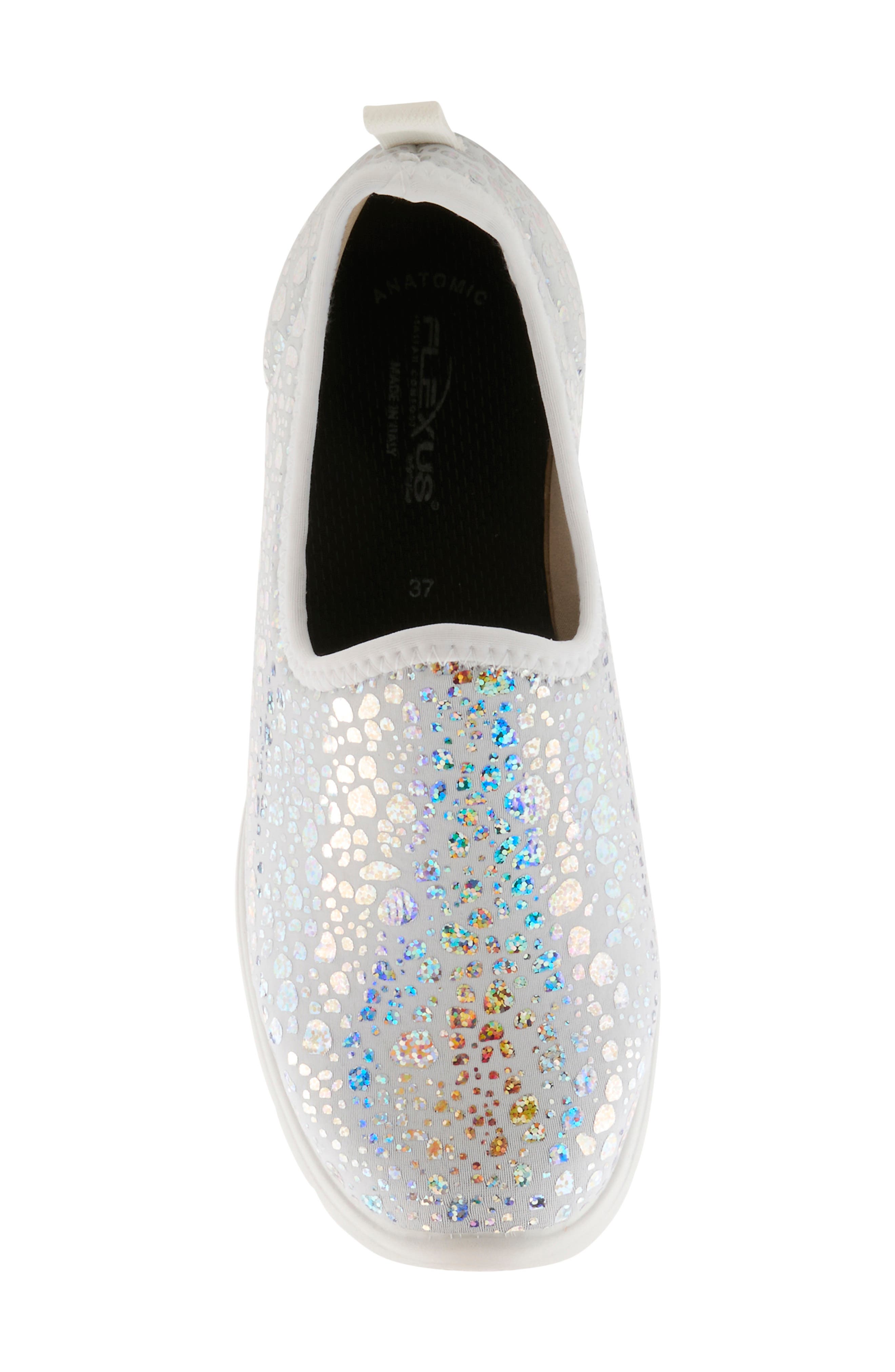 Flexus by Spring Step Anisia Slip-On Sneaker, Alternate, color, Silver Croco