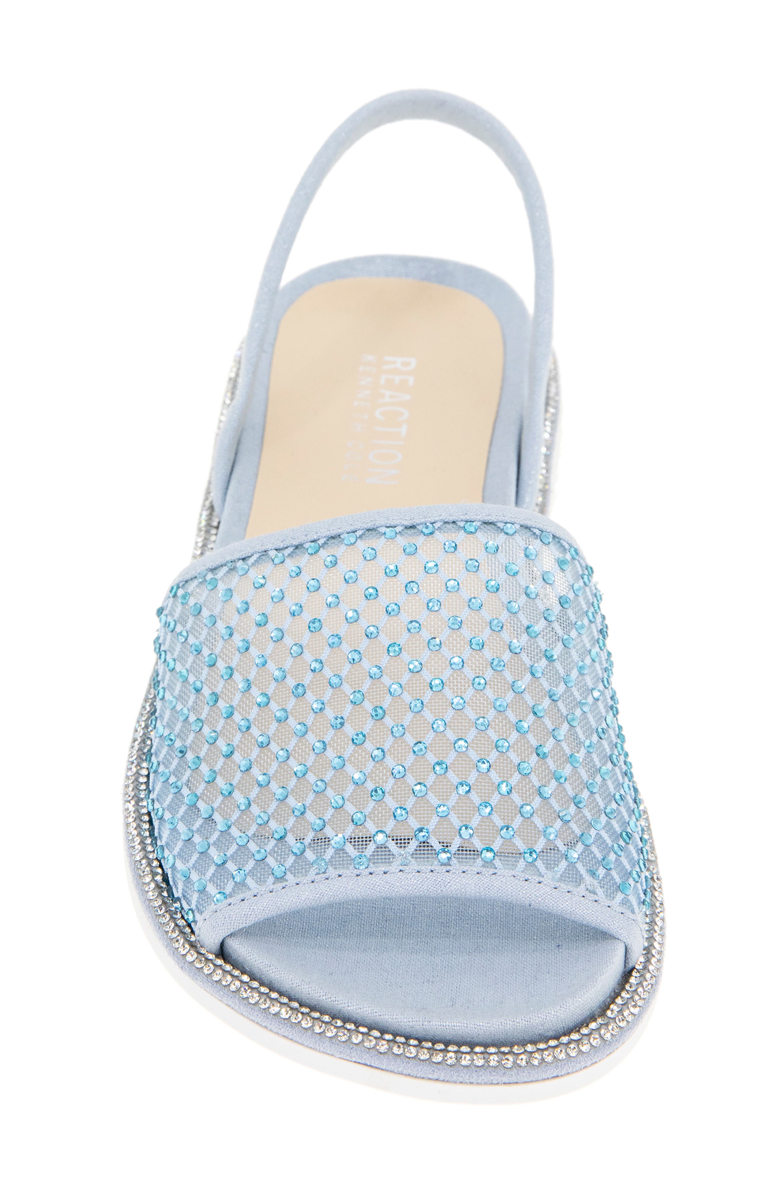 Saavi Rhinestone Mesh Sandal, Alternate, color, SKY BLUE CRYSTAL MESH