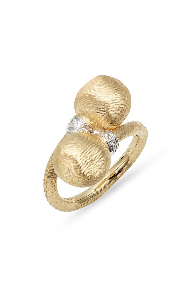 18K Gold Crossover Ring, Main, color, YL/WH GOLD