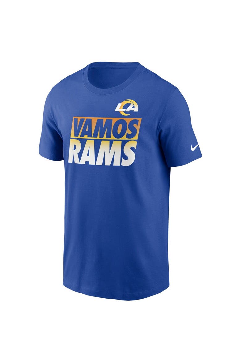 Men's Nike Royal Los Angeles Rams Hometown Collection Vamos T-Shirt, Alternate, color, Royal