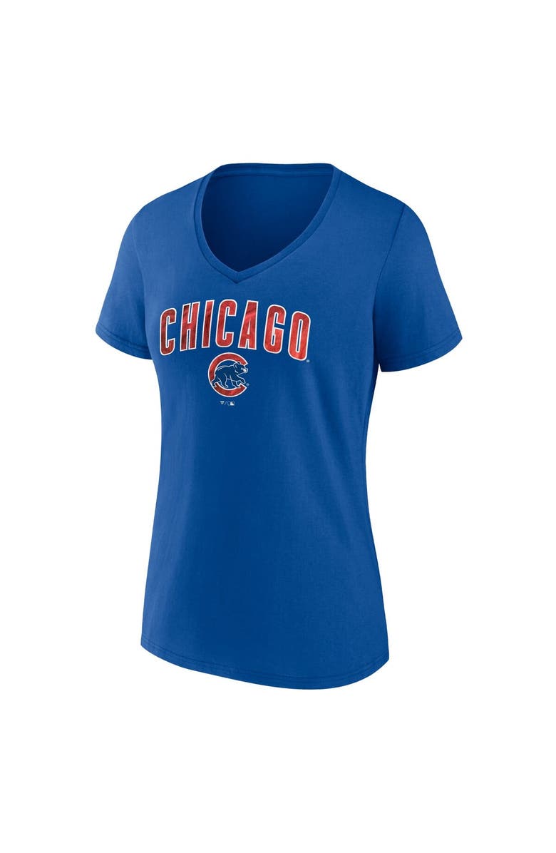 FANATICS Women's Fanatics Royal Chicago Cubs Shine Bright V-Neck T-Shirt, Alternate, color, 
