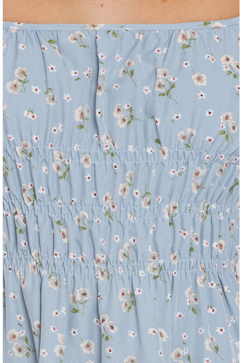 Makayla Floral Minidress, Alternate, color, BLUE FLORAL