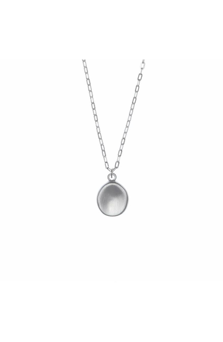 Uncommon Goods Worry Stone Pendant Necklace, Main, color, Silver-Plated