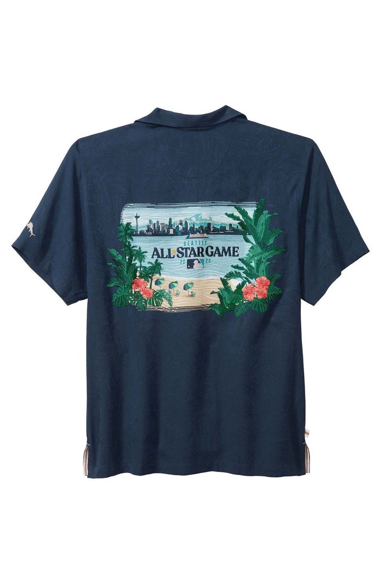 Tommy Bahama Men's Tommy Bahama  Navy 2023 MLB All-Star Game Camp Button-Up Shirt, Alternate, color, 