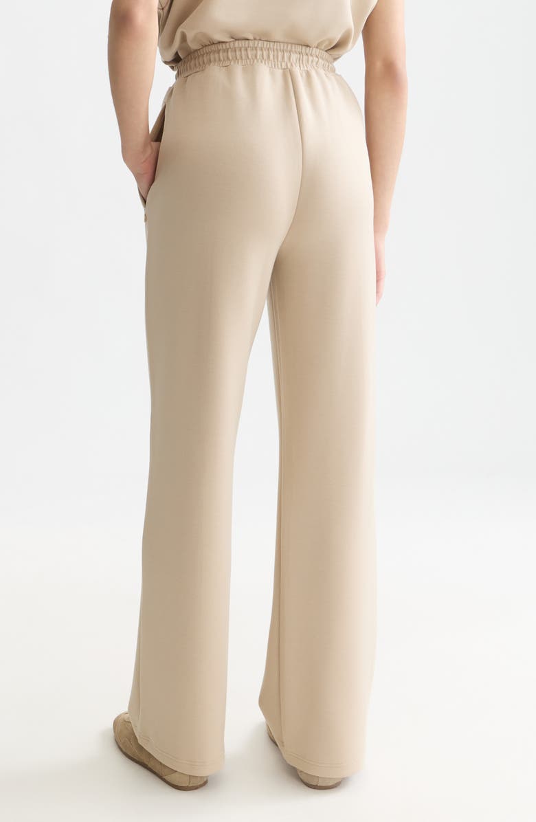 Scotch & Soda Tie Waist Wide Leg Sweatpants, Alternate, color, Doeskin