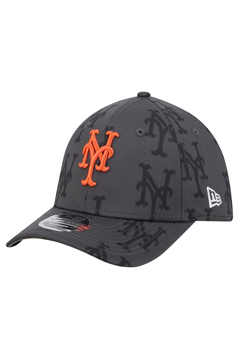 Men's New Era  Gray New York Mets Halftone 39THIRTY Flex Hat, Main, color, Gray