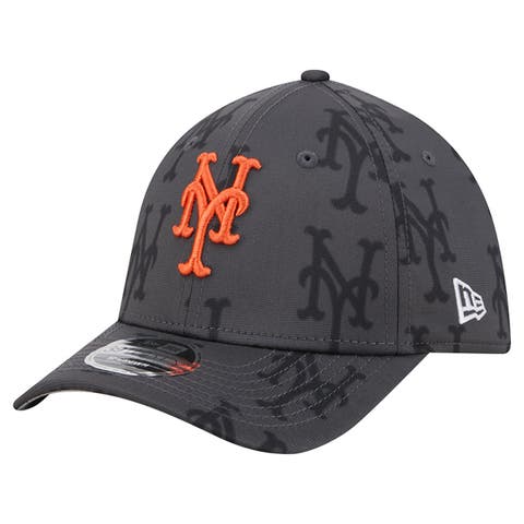 Men's New Era  Gray New York Mets Halftone 39THIRTY Flex Hat