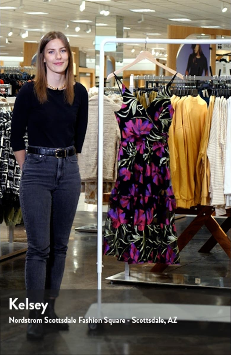 Paulette Floral Embroidered Fit & Flare Midi Dress, sales video thumbnail