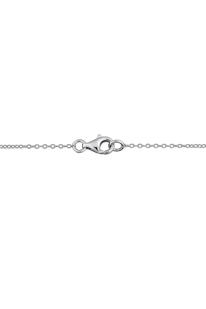 Lab-Grown Diamond Curved Bar Necklace, Alternate, color, Sterling Silver