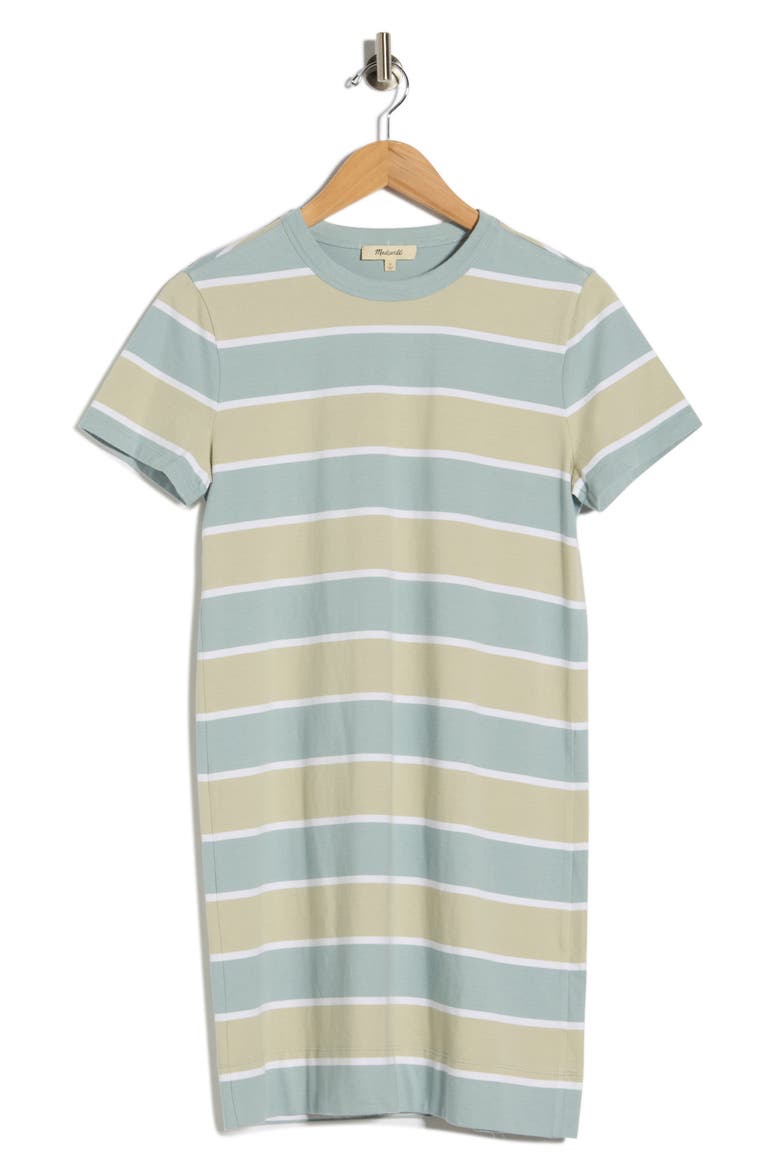 Short Sleeve Cotton T-Shirt Dress, Alternate, color, DUSTY CELADON