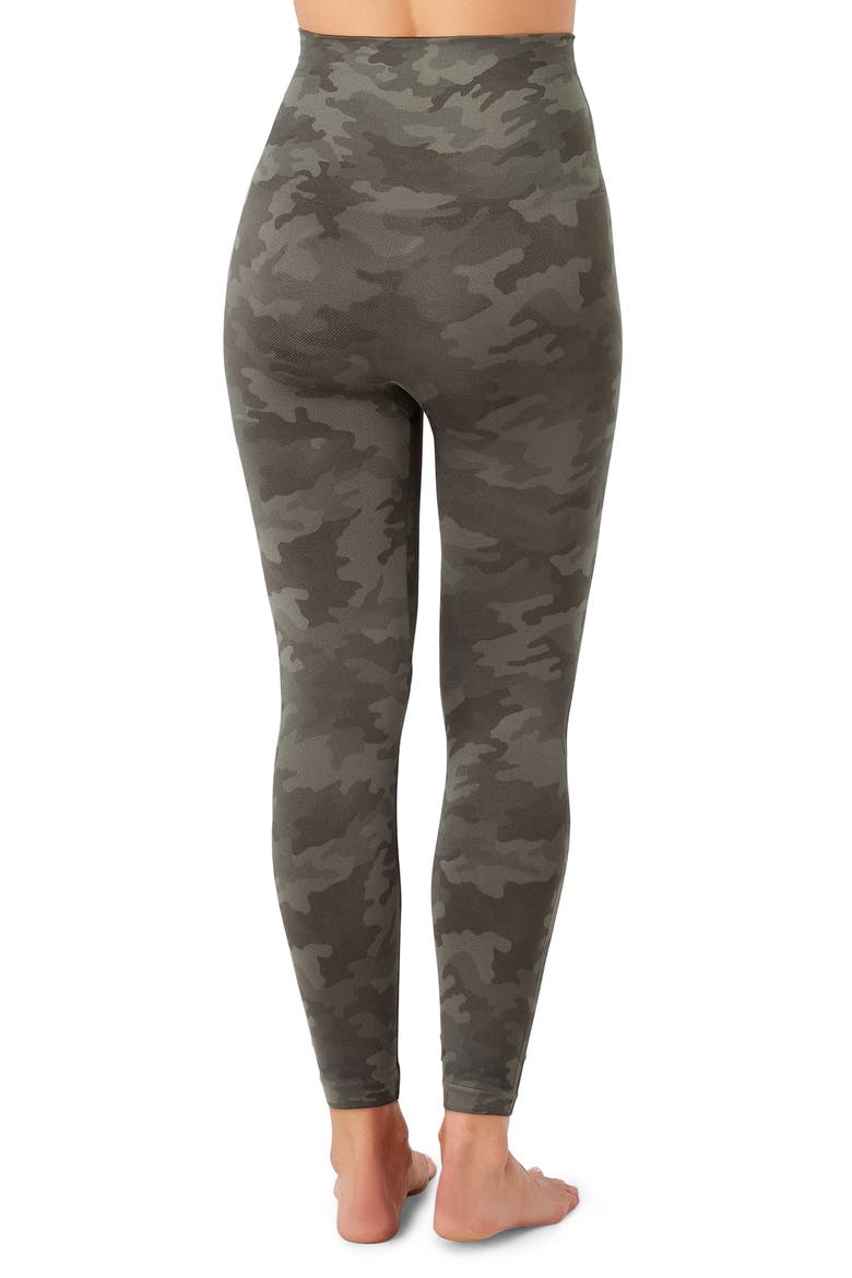 SPANX Look At Me Now Crop Seamless Leggings, Alternate, color, SAGE CAMO