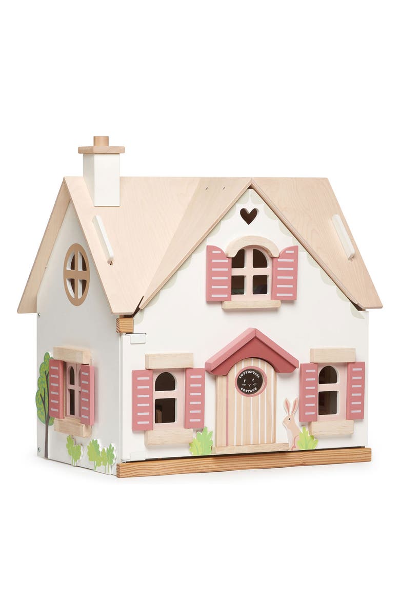 Tender Leaf Toys Cottontail Cottage Dollhouse, Main, color, White