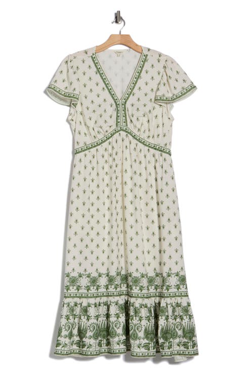 Flutter Sleeve Maxi Dress (Plus)