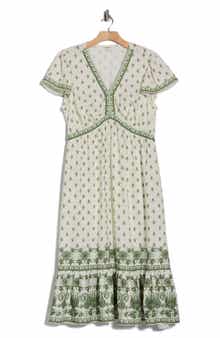 MAX STUDIO Flutter Sleeve Maxi Dress