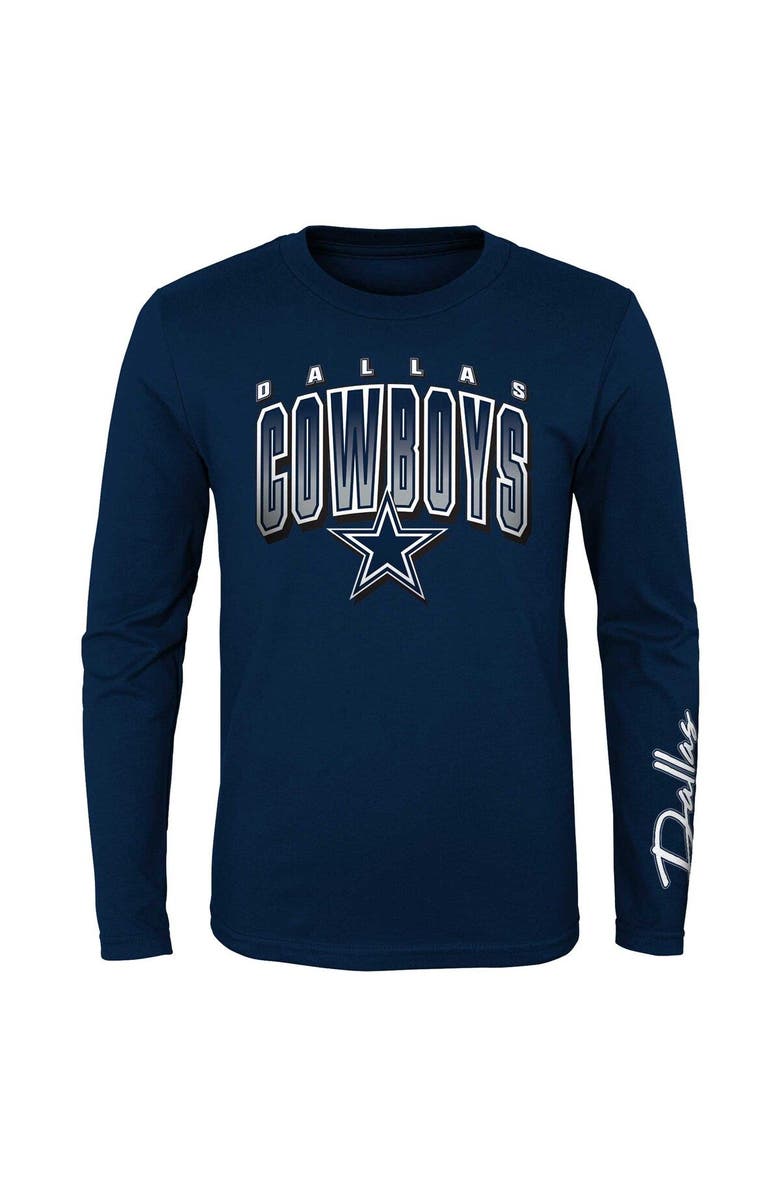 Outerstuff Preschool Heather Gray/Navy Dallas Cowboys Fan Fave T-Shirt Combo Set, Alternate, color, 