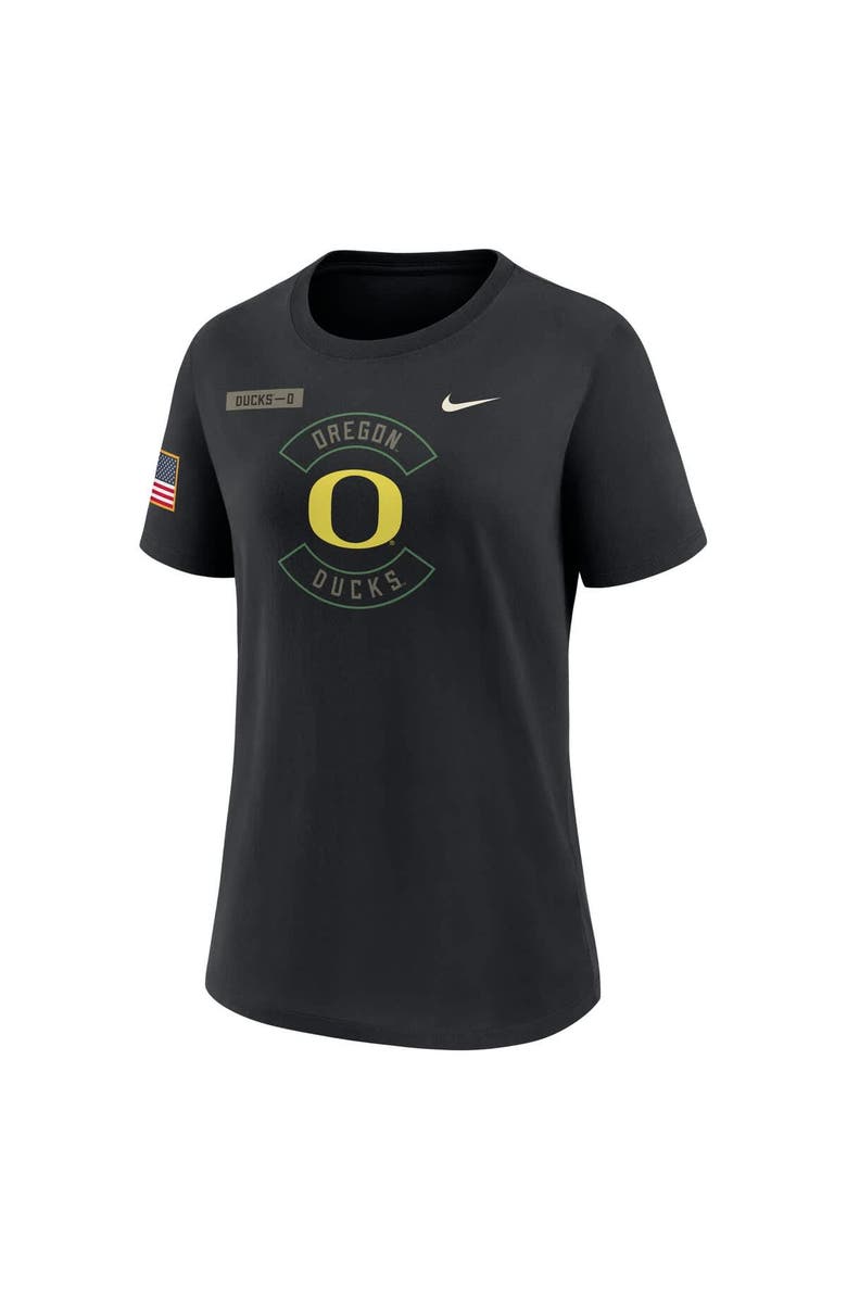 Nike Women's Nike Black Oregon Ducks 2025 Military Appreciation Dri-FIT T-Shirt, Alternate, color, Black