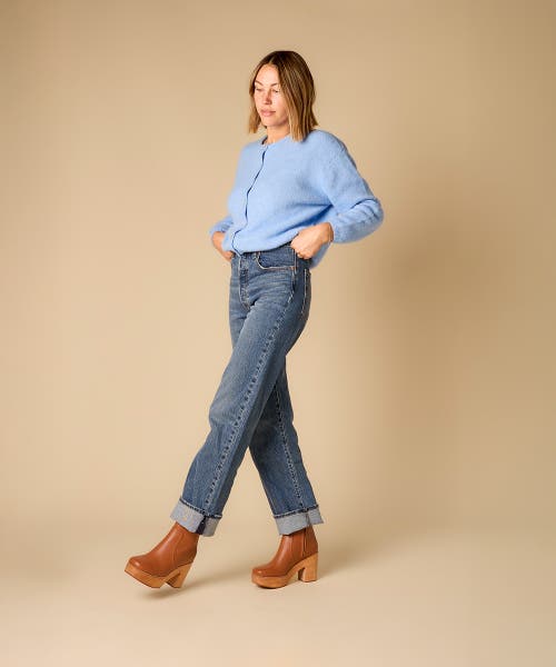 Charlotte Stone Paz Platform Clog Boot In Brown