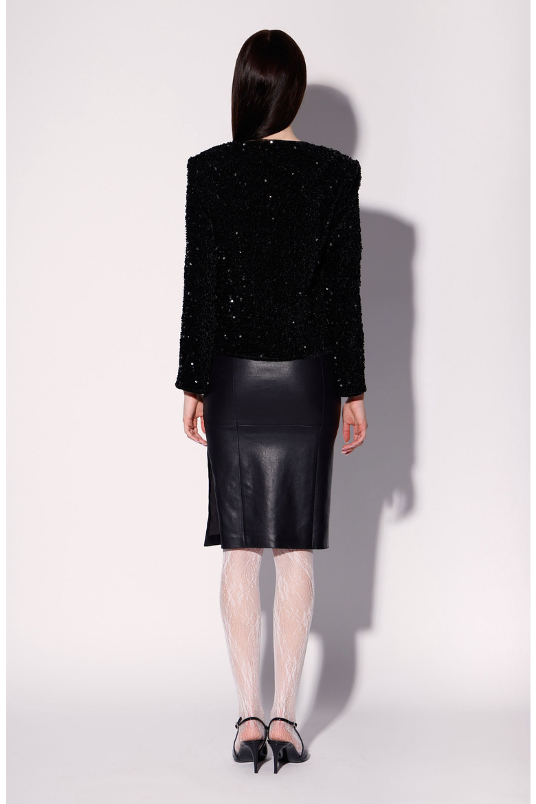 Janelle Jacket, Alternate, color, Black Sequin