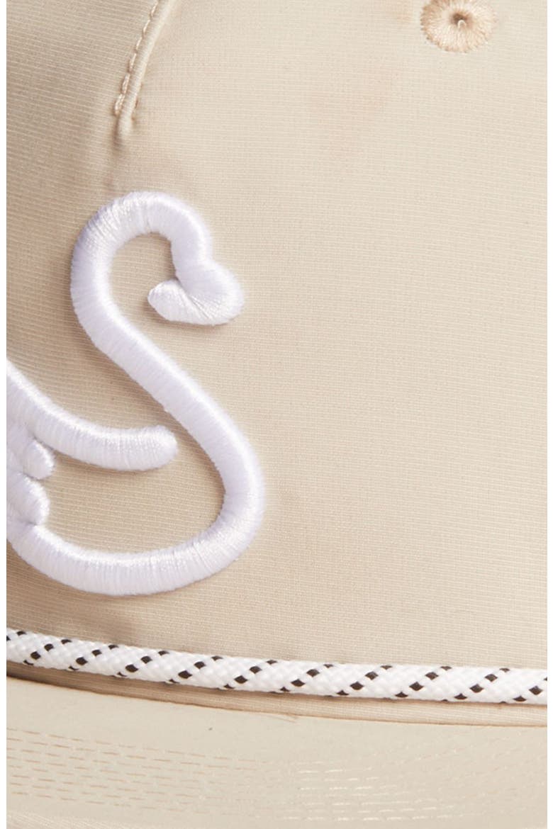 Dubs Embroidered Swan Rope Style Golf Hat, Alternate, color, TAN-WHITE