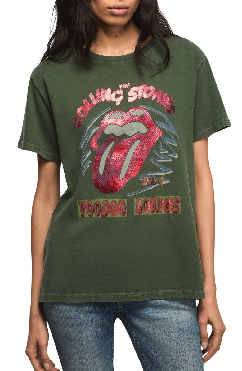 Lucky Brand Rolling Stones Voo Doo Boyfriend T-Shirt, Main, color, Sycamore